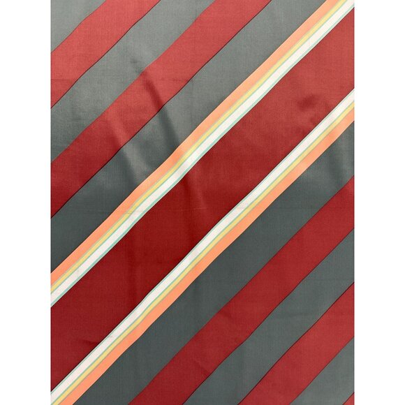 Vtg Totes Rain Scarf Water-Repellent Square 27" Red & Gray Striped Polyester Jap - Picture 2 of 5